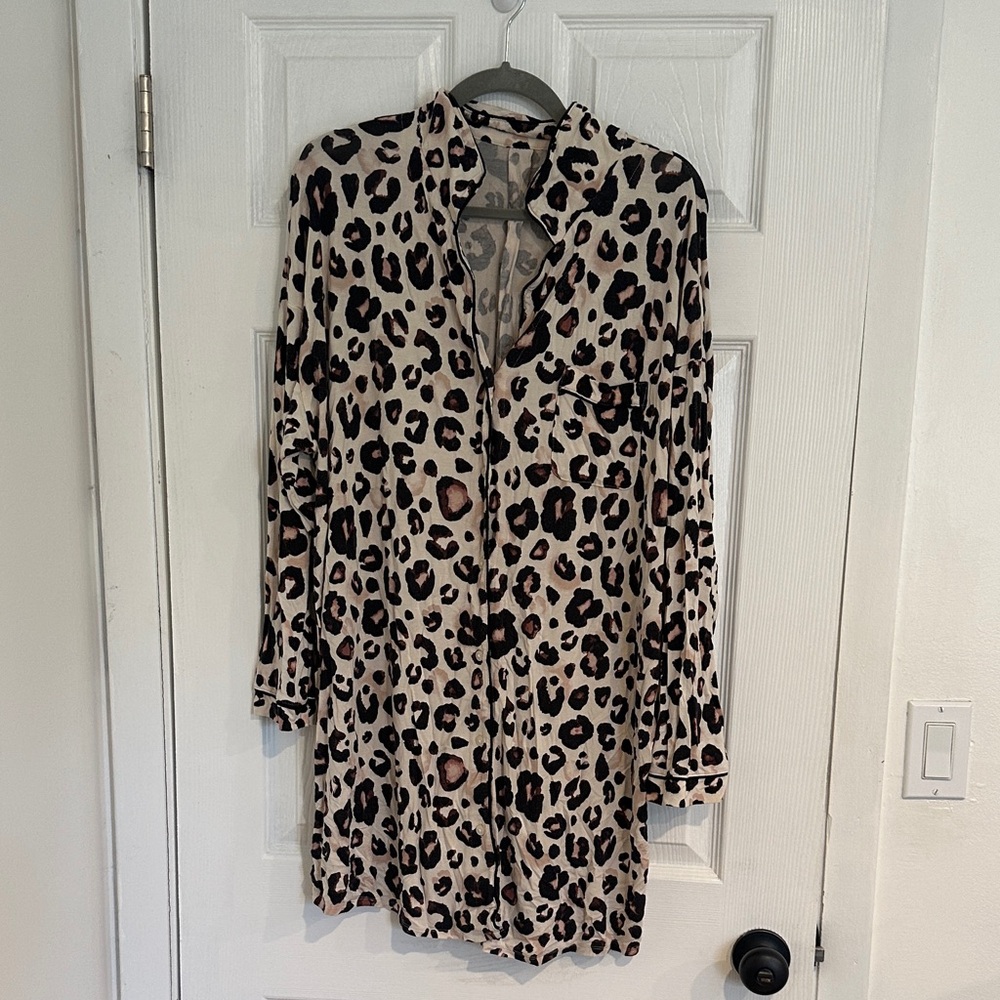 Leopard Print Sleep Dress